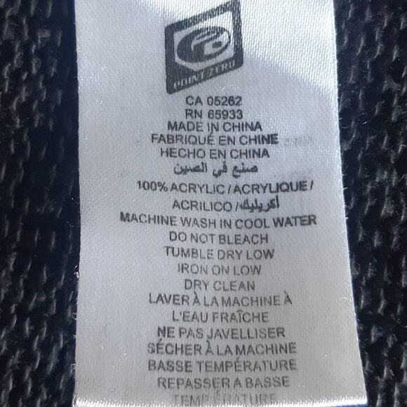 Point Zero SZ L Black Chenille Men's Quarter Zip Sweater - Picture 7 of 15